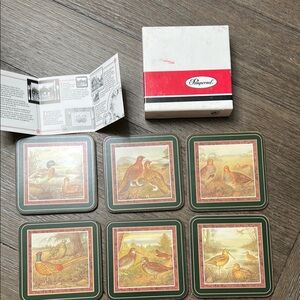 Vintage Pimpernel Game Bird Coaster Set x6 in original‎ box